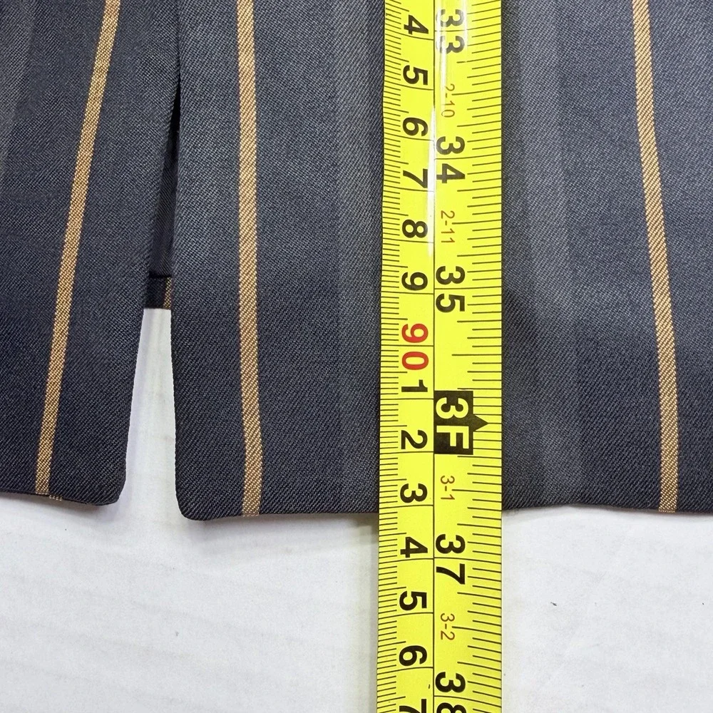 Vittorio St Angelo Men's 46L Zoot Suit 40L Pants Gray Gold Stripe 2-Piece